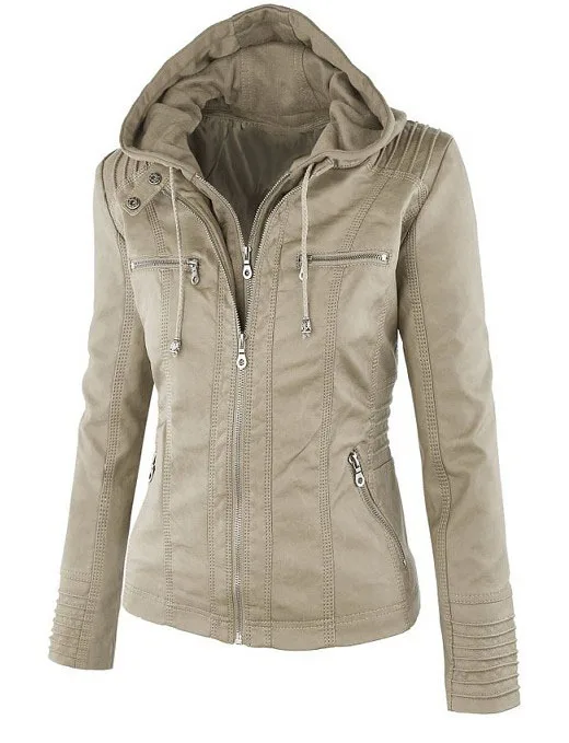 OLGITUM новая весенняя мода яркие цвета хорошее качество Женская Базовая уличная короткая куртка из искусственной кожи JK306