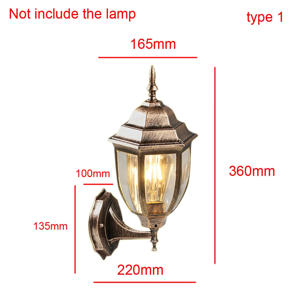 IP65 Водонепроницаемый открытый Винтаж вилла сад энергосберегающий светодиодный бра Фонари лампа из алюминиевого сплава