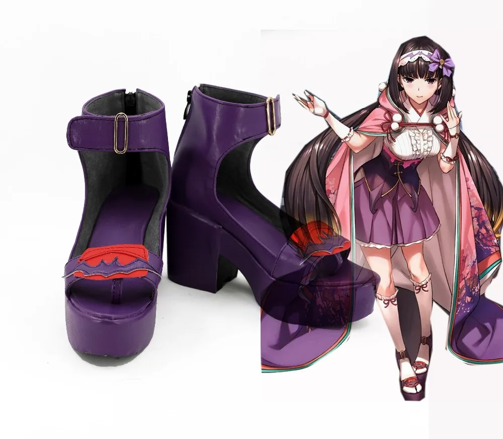 

FGO Fate grand order Osakabehime geta Costume princess girls punk japanese shoes