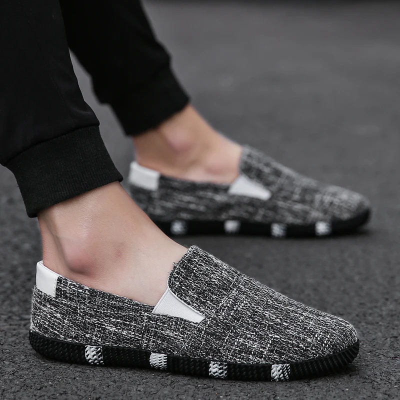 

2019 Summer Breathable Men Casual Shoes Slip on Mens Canvas Shoes Loafers High Quality Driving Shoes Men Flats Zapatillas hombre