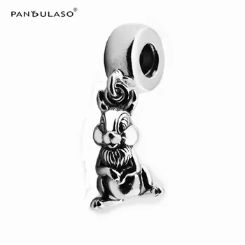 

925 Sterling Silver Jewelry Squirrel Pattern Charms Bead Fit Silver Charm Bracelet for Women DIY Jewelry Winter Collection FL641