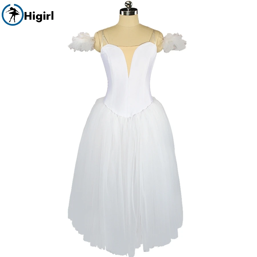 light green Ballet  dresses  stage costumes, professional Classical white long skirt ballet tutu for performance ballet BT9128