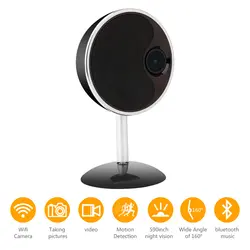 Smart Bluetooth Стенд Динамик мини Камера Full HD 1080 P Wi-Fi Cam Беспроводной Камера видео Регистраторы ночного видения IP Камера реального -Время