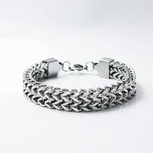 Sangsy Heavy Cuban Chain Bracelet Men Silver Stainless Steel Curb Chain Link Bracelet Biker Hip Hop Men Jewelry Party Gifts цена Sangsy Heavy Cuban Chain Bracelet Men Silver Stainless Steel Curb Chain Link Bracelet Biker Hip Hop Men Jewelry Party Gifts цены онлайн
