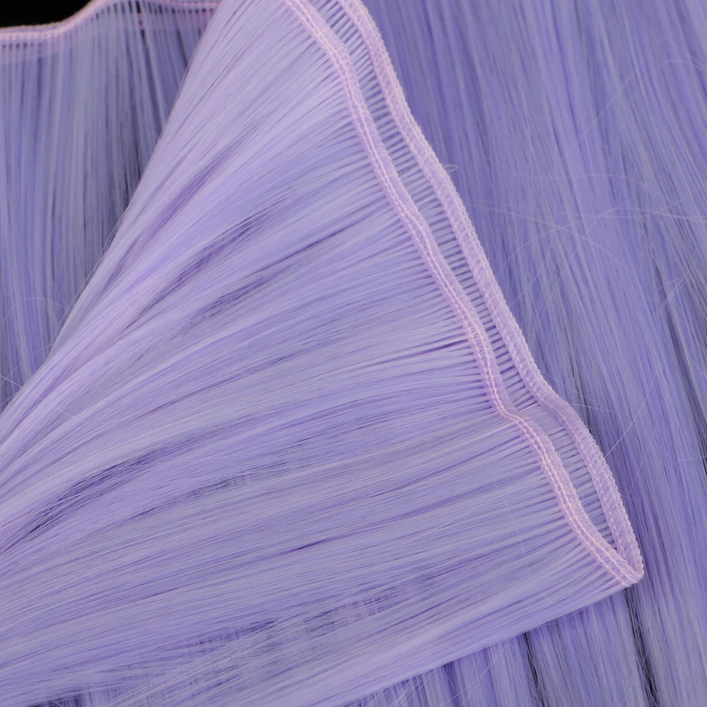 Doll DIY Straight Hair 25cm x100cm - For Arts and Crafts Doll Making Supplies -Purple Heat Resistant Doll Hair Doll Accessory