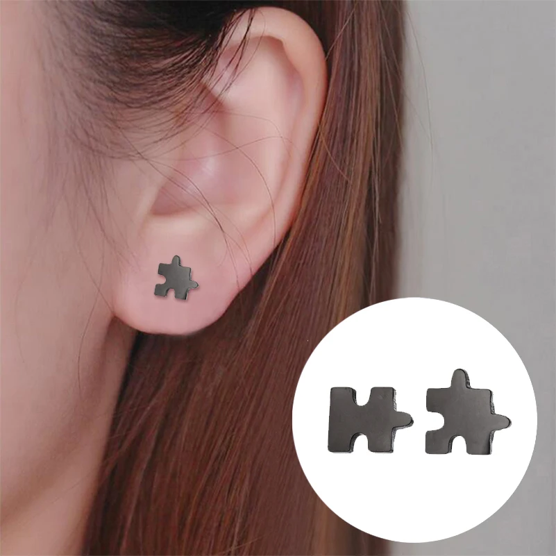 Oly2u Punk Night Bar Wine Cup&Music Note Earings Stainless Steel Funny Game Pad Studs Earrings for Women Kids Accessories