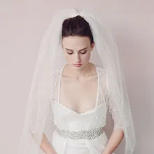 Свадебные аксессуары, фата модные роскошные вуали с гребешком для невесты