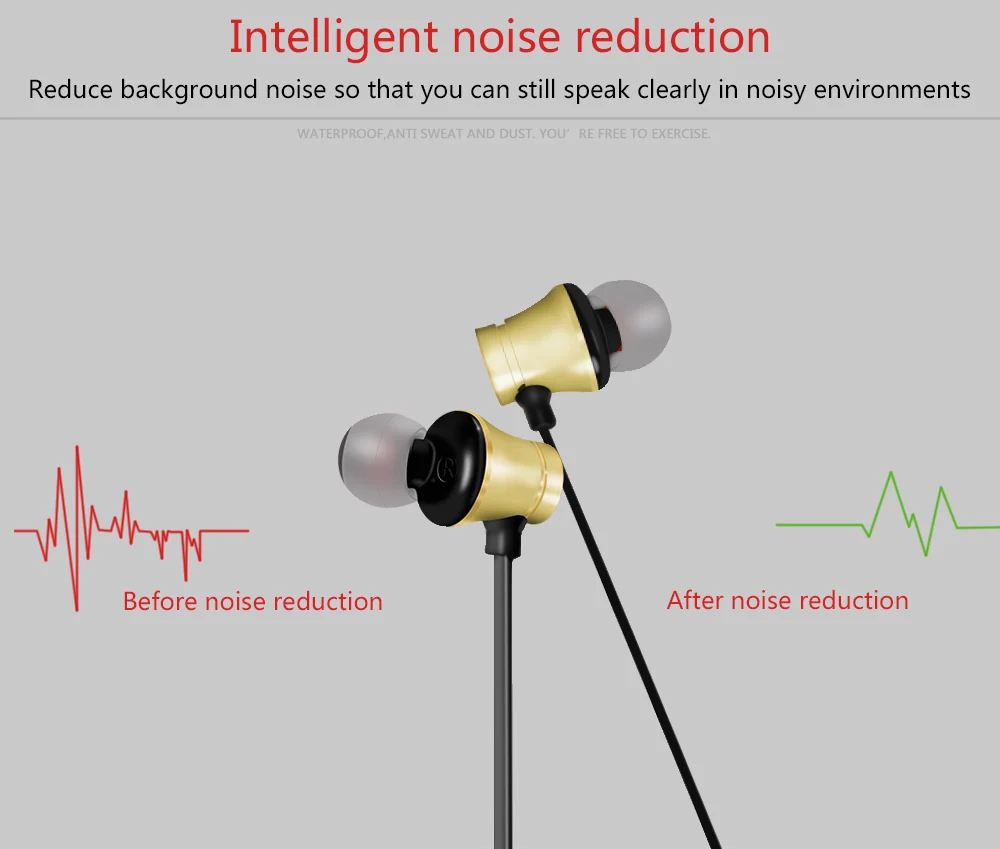 Беспроводные наушники с Bluetooth, спортивные наушники с защитой от пота, наушники с магнитными басами, наушники с микрофоном FBYEG