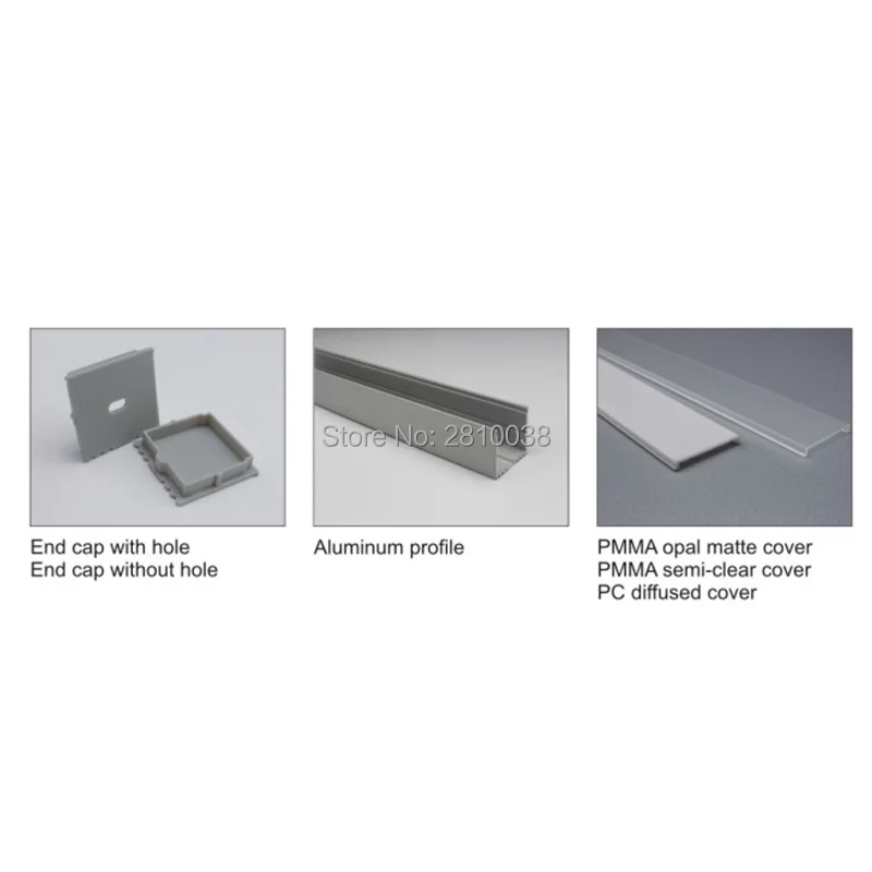 10 X 1M Sets/Lot U Style Anodized Aluminium U profiel and decorative aluminum extrusions for ceiling and wall lights