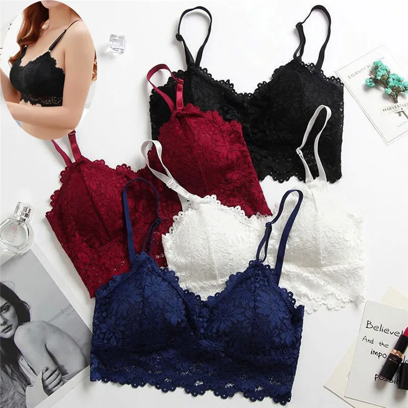 

High Quality Brand Camisole Bra Women's Sexy Casual Lace Wrap Tube Tops Breathable Women Lace Underwear Bralette Top