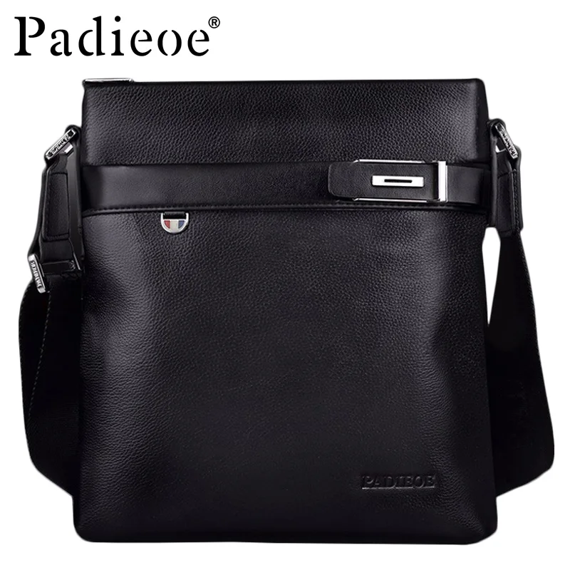 

Padieoe Deluxe Genuine Cow Leather Business Men Shoulder Bag Luxury Durable Business Crossbody Bag Fashion Male Leather Handbag