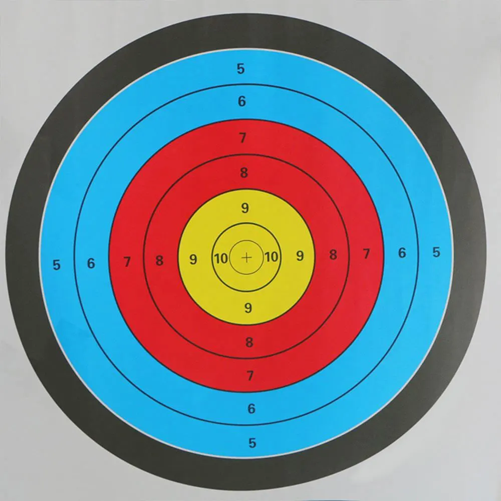 Shooting Target Paper Archery Targets 60*60CM Colorful Outdoor Sports Hunting Accessories Bow Arrow Gauge Profession Full Ring