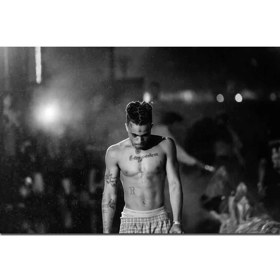 XXXTentacion American Rapper Hip Hop Music Singer Star B/&W Poster 24x36 E-1823