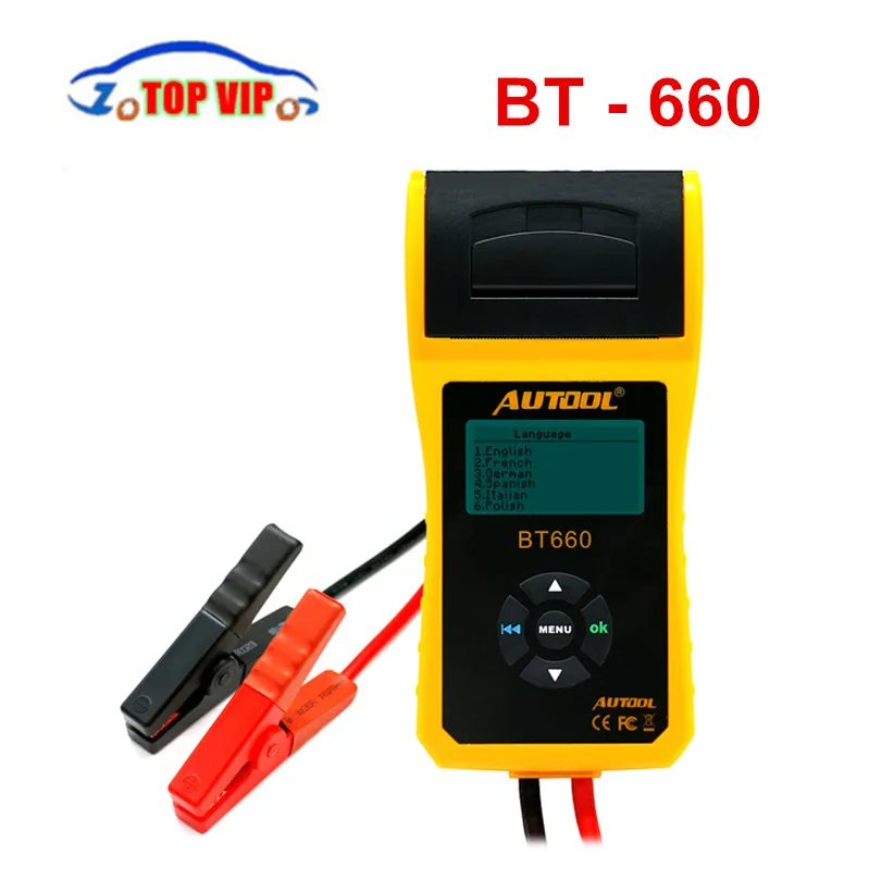 

2018 Newest Original AUTOOL BT660 Battery System Tester BT-660 Multi-Language Battery Charging System Tester