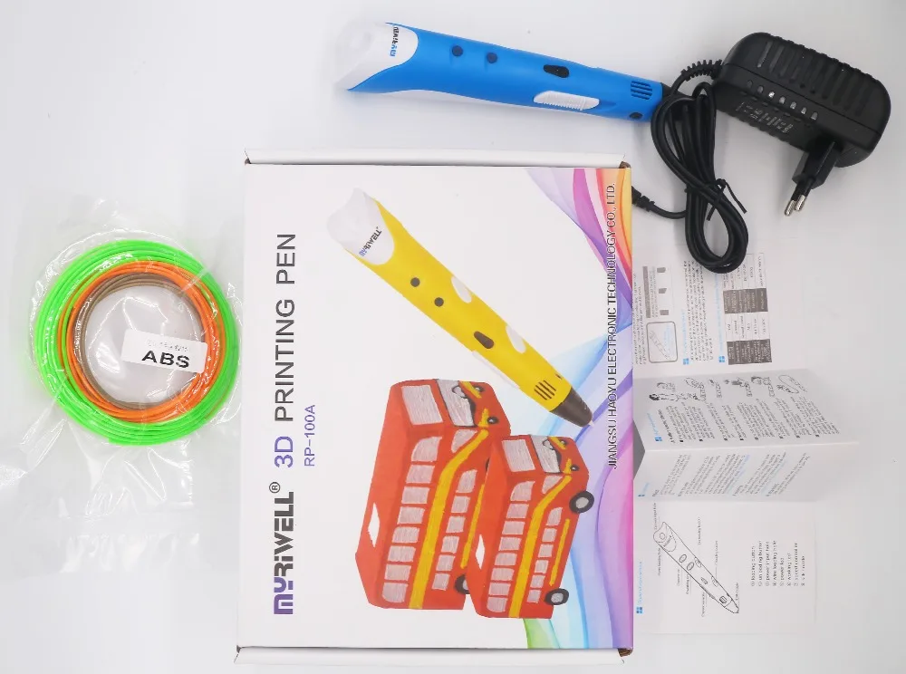 myriwell 3d pen 3d print pen rp-100a Drawing Pen With 20 Color ABS filaments 3 D free pattern and stand ping