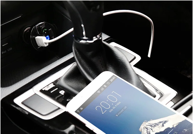 Автомобильный Bluetooth комплект AGETUNR T20, комплект громкой связи, fm-передатчик, MP3 музыкальный плеер, 5 В, 3,4 А, USB Автомобильное зарядное устройство, Micro SD и USB, воспроизведение музыки