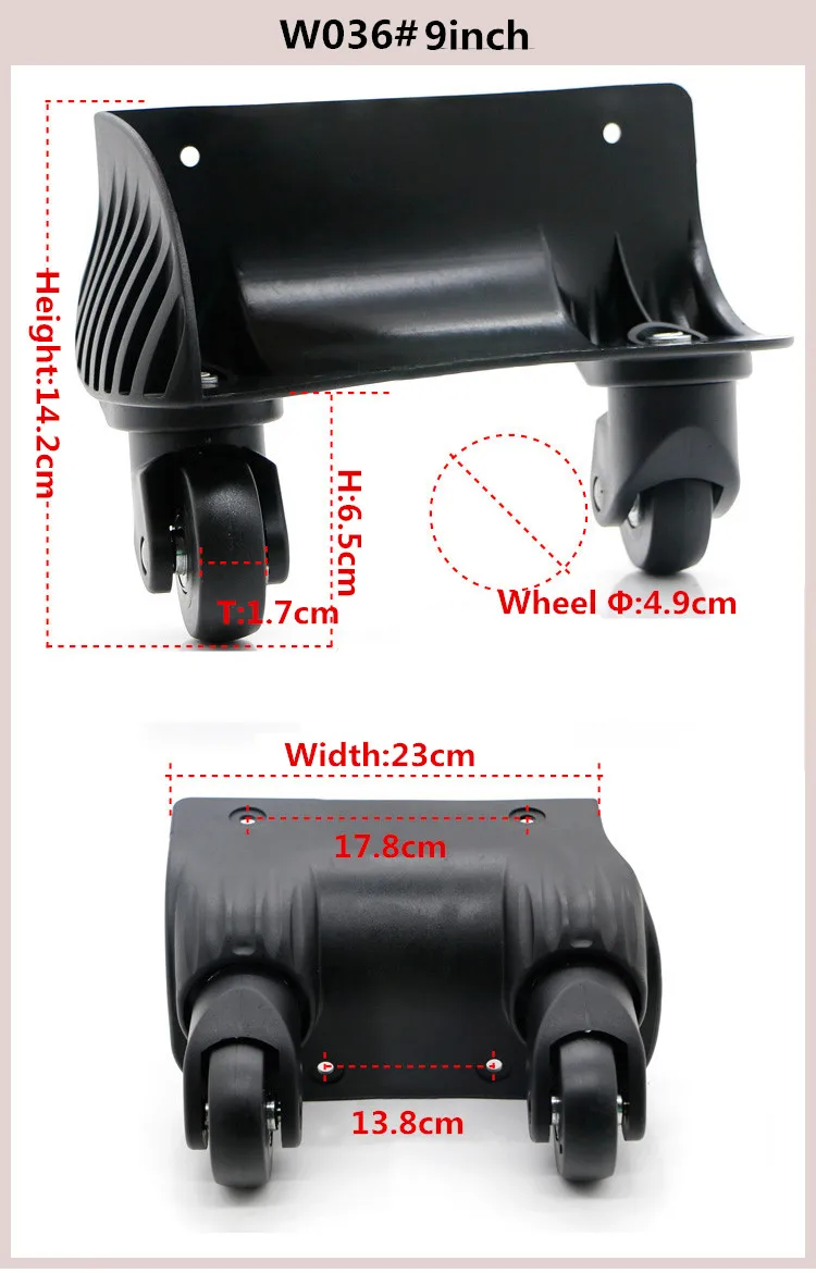 Запасные части для багажа, колеса, чемодан, аксессуары для ремонта, тележка для путешествий, багажные боковые колеса, колеса для чемоданов W036