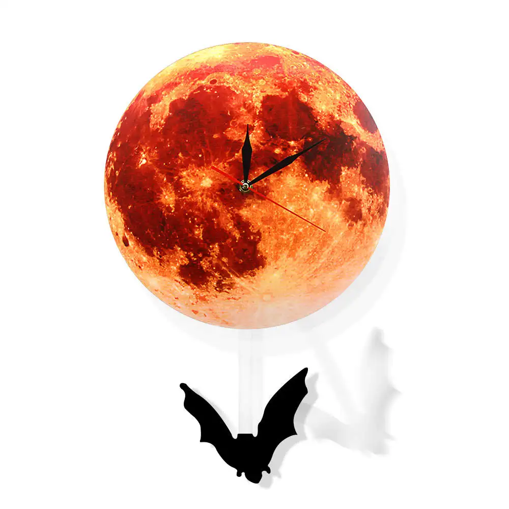 Supermoon Full Moon часы с качающимся маятником Золотая Луна маятник настенные часы качающиеся на Луне космический Галактический Декор для дома