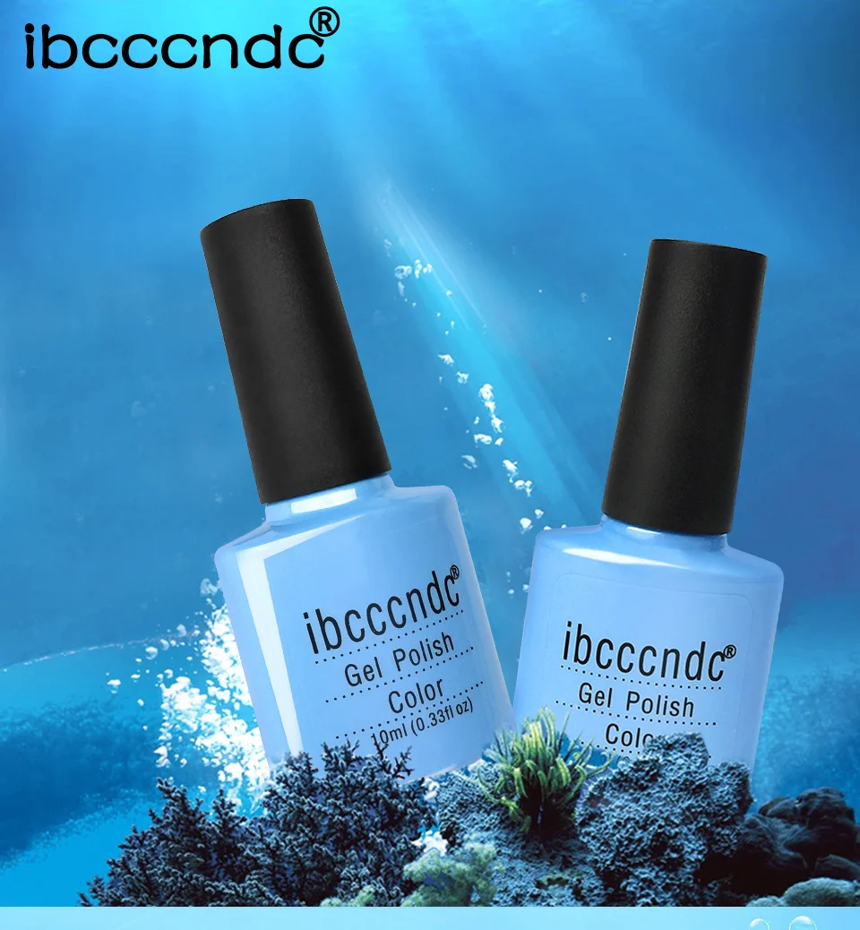 1X10 мл Ibcccndc градиентный небесно-голубой серии эмалированный гель полуперманентный УФ-гель для ногтей впитывающий лак дизайн ногтей