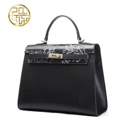 Женская сумка из натуральной кожи Pmsix 2016 Новая Модная элегантная сумка модная сумка-мессенджер Платиновый пакет