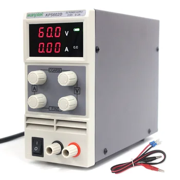 

KPS602D Adjustable High Precision Double LED Display Switch DC Power Supply Protection Function 60V2A 110V-230V 0.1V/0.01A EU