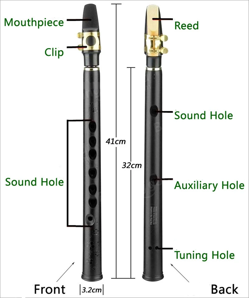 SevenAngel Мини карманный Bb саксофон Sax ABS с альтовыми мундштуками 4 шт. Язычковая сумка