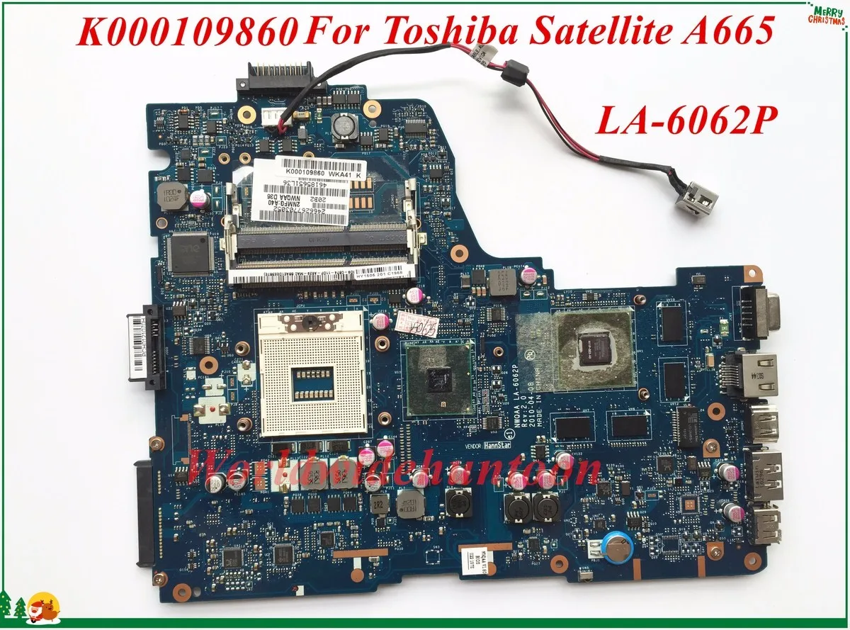 Высококачественная материнская плата K000109860 для ноутбука Toshiba Satellite A665 NWQAA LA-6062P