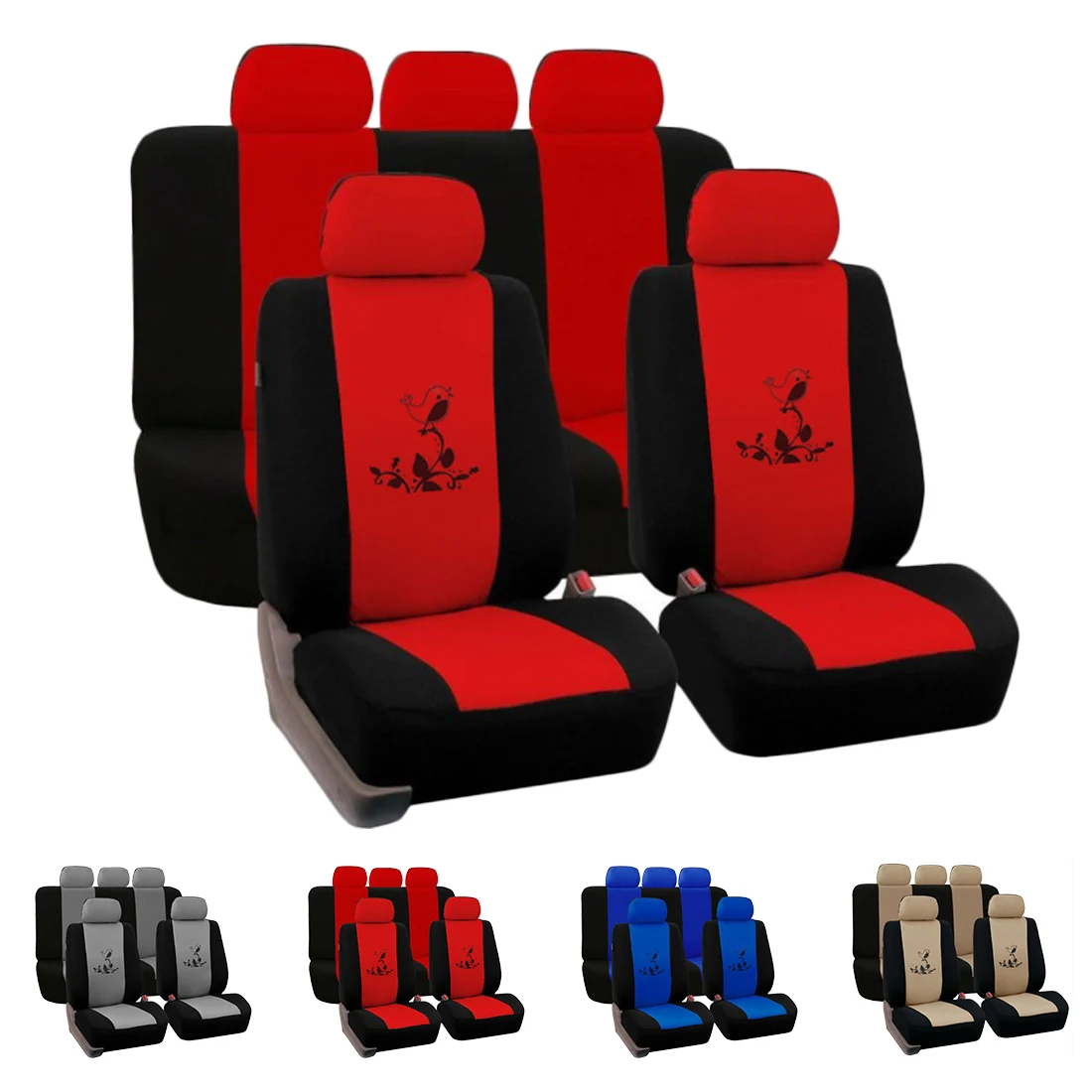

Dewtreetali Car Seat Cover Printing Pattern Universal Car Seat Protector Four Season Car-styling Interior Decoration Accessories