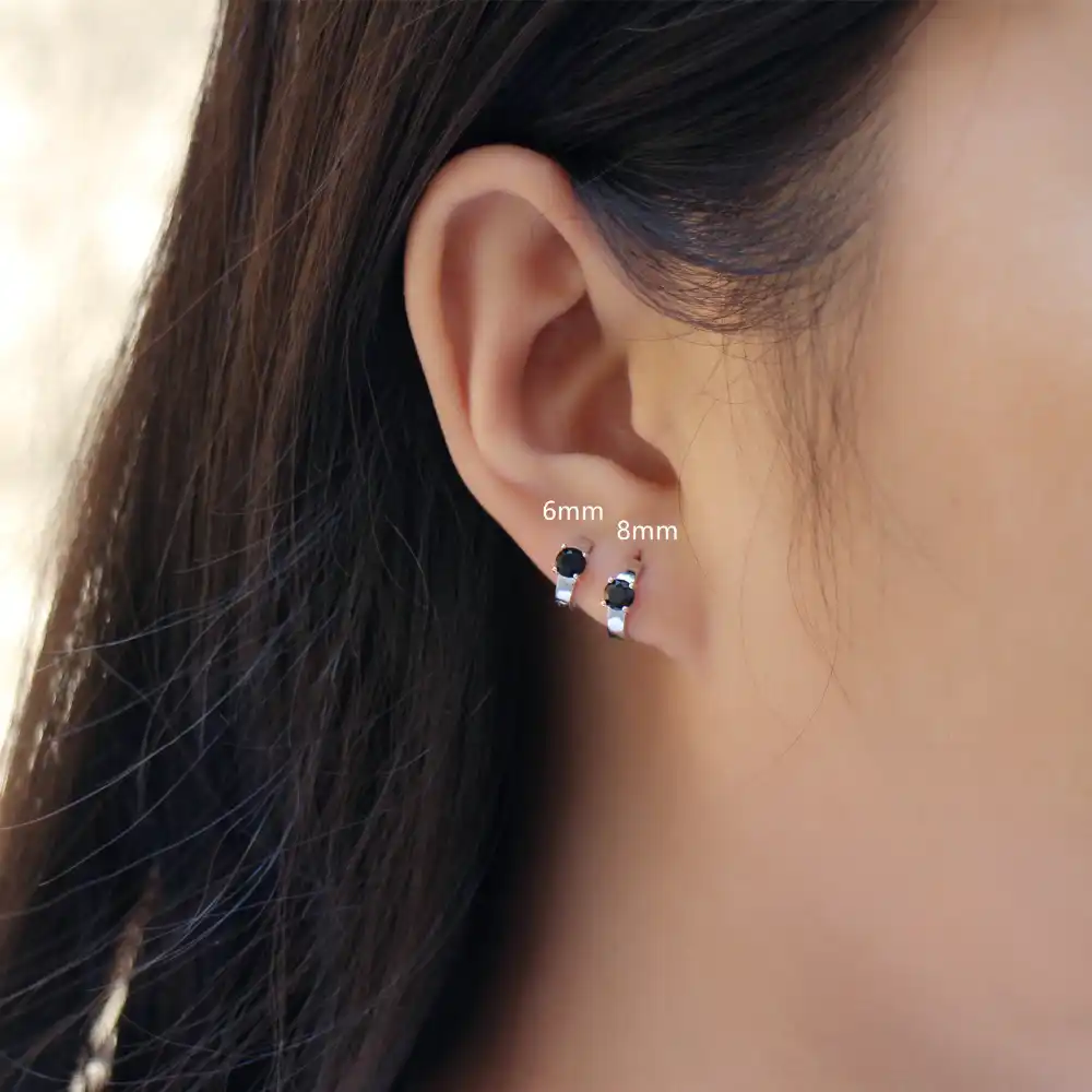 925 Стерлинговое Серебро мини серьги с цирконием круглые маленькие серьги с пряжкой Простые Модные мужские и женские ювелирные изделия для м...