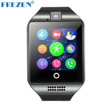 FREZEN Bluetooth Smart Watch Q18 Watch With Camera MP3 Smartwatch Support SIM TF Card For Android Phone PK DZ09 A1 GT08 U8