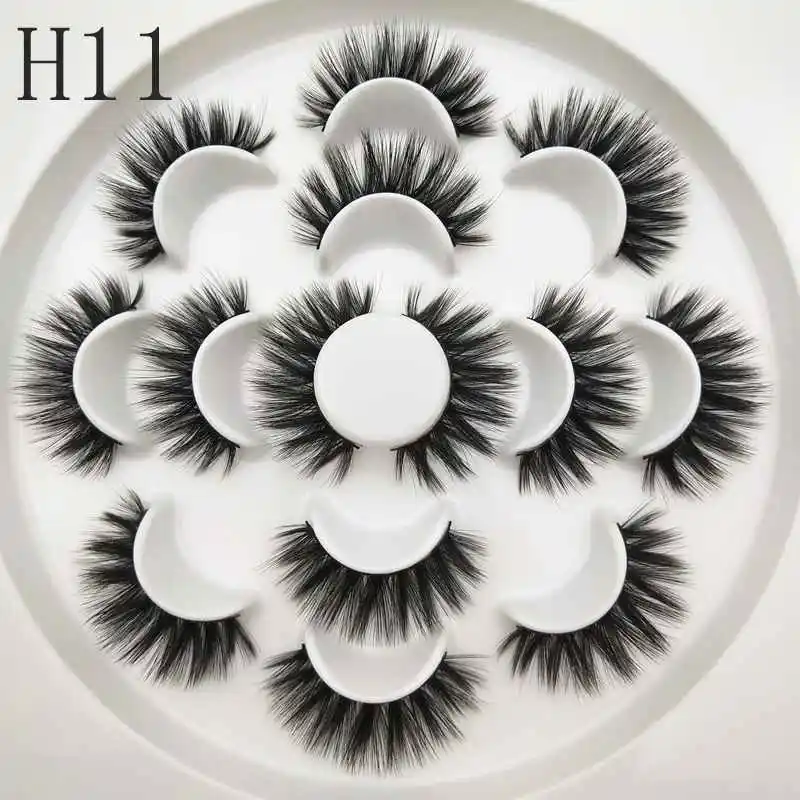 

Buzzme H11 3D faux mink lashes makeup eyelash extension silk eyelashes natural long false eyelashes dramatic volume fake lashes