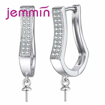

Top Sale New Fashion Woman AAA Shiny Cubic Zircon Hoop Earring Female Party Jewelry 925 Sterling Silver Earrings