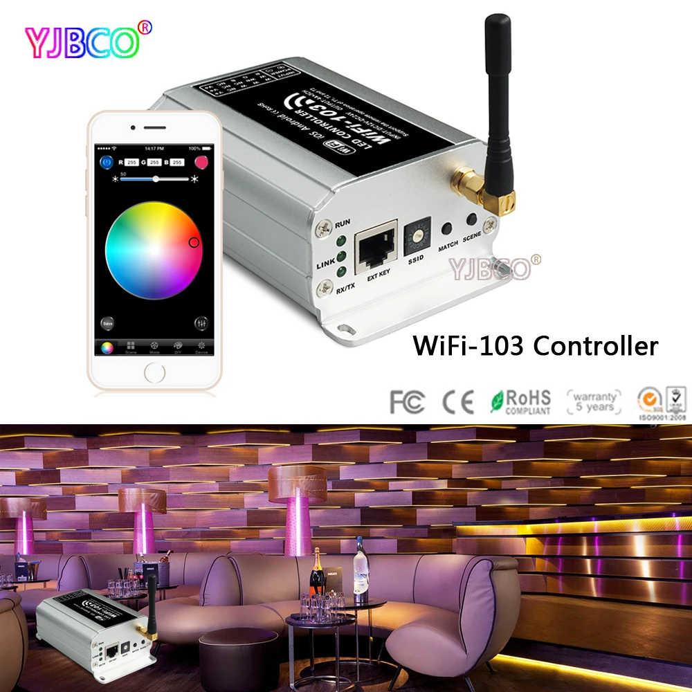 

wifi-103 LED WiFi Controller; 2.4G Wireless T1 T2 T3 Remote;T3-CC T3-CV Receiver for led strip light lamp