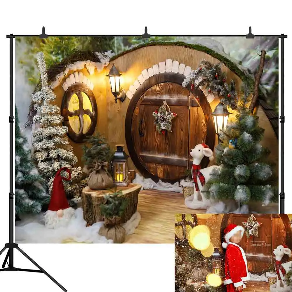 

MEHOFOTO зимние фоны для фотосъемки Рождественская елка олень подарок-фонарь подарок детям сосновый фон для фотосъемки для фотостудии