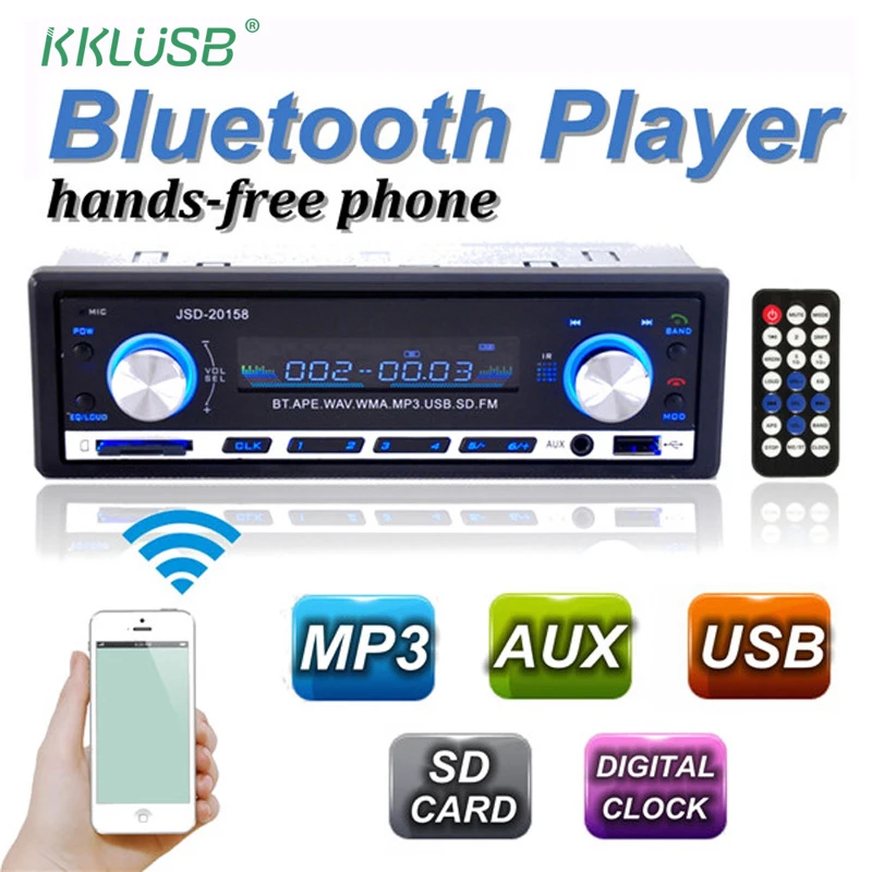 Авторадио 1 Din 12V автомобильный аудио bluetooth Авто Стерео в dash fm приемник Aux вход USB/SD