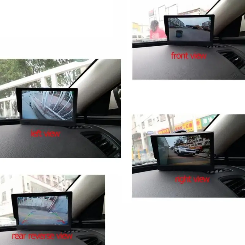  5 inch Car DVR 360 Degree Bird View System 4 Car View Camera Panoramic Recording Car Parking Assist