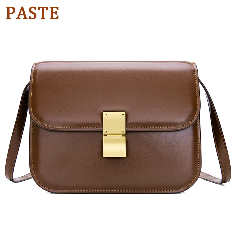 

PASTE Women Messenger Bag Genuine Leather Female Small Shoulder Crossbody Bags Ladies Designer Handbag Famous Brands Purse