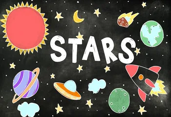 

Photography Backdrop Space blue stars Cosmic Space Children Birthday Background customized props photo studio photobooth