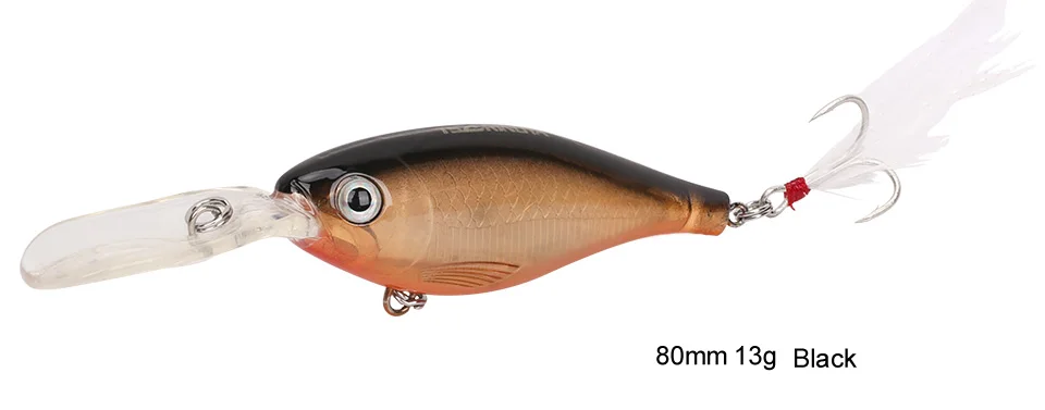 TSURINOYA Bear King DW36 SHAD 80 мм/13 г глубина погружения 2,1-4,5 м приманка для рыбы плавающая твердая приманка артикулярная приманка с пернатым блеском