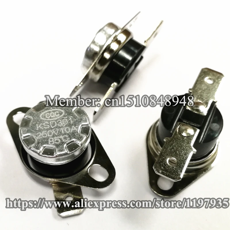 

KSD301 Thermostat temperature switch 85 degrees 250V 10A 85 degrees
