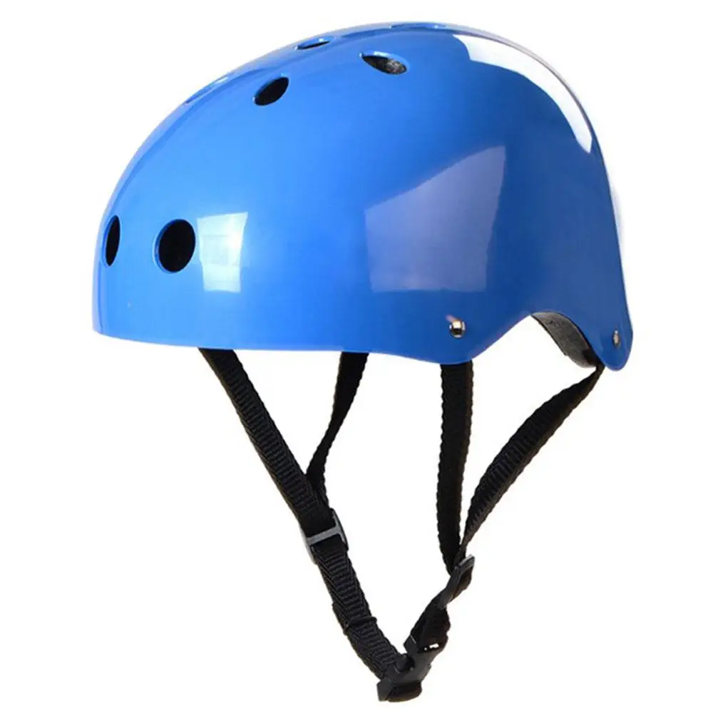 WoSporT скейт скутер скейтборд Катание на коньках трюк велосипед крушение Защитная безопасность универсальный велосипедный шлем для детей - Цвет: Bright Blue