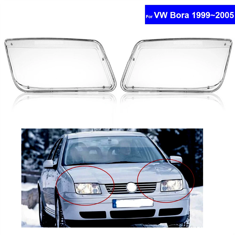 Для Volkswagen VW Bora Jetta MK4 1999~ 2005 Автомобильные фары прозрачные линзы оболочка Крышка водителя и пассажира сторона Авто оболочка