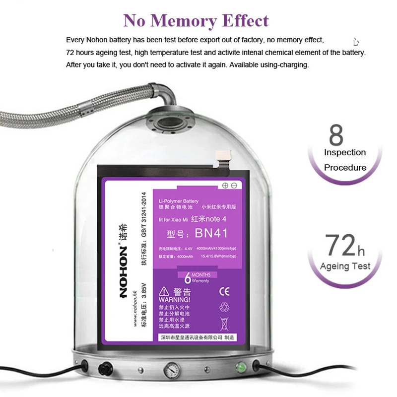 Новинка оригинальный NOHON BN41 для Xiaomi Redmi Note 4 MTK X20/ 4X Pro 4G 4100 мАч сменная фотобатарея