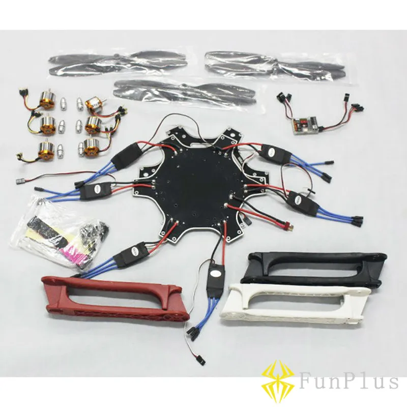 

F550 Hexacopter Frame QQ Flight Controller 30A ESC 2212 1000KV Motor 1045 Carbon Fiber Prop Propeller Multicopter Combo