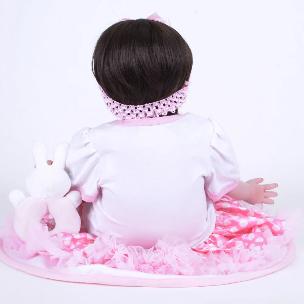 Reborn 55 см мягкий девиз тело Reborn Baby Doll игрушки большие куклы для девочек от 3 до 7 лет Детские куклы с тканью принцессы