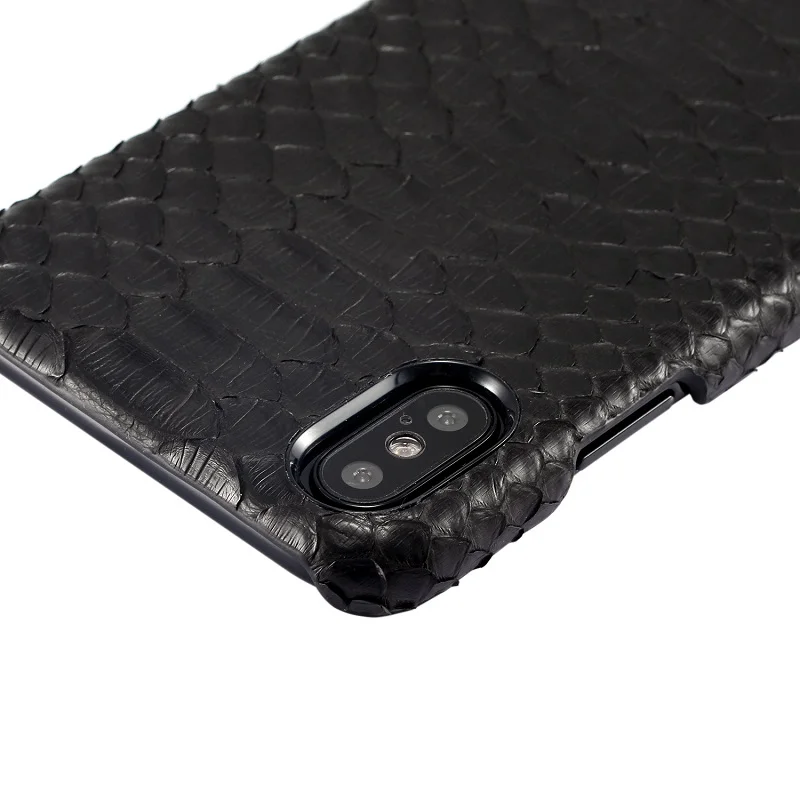Solque роскошный 3D чехол для телефона из натуральной кожи питона s для iPhone X XS Max 10 из натуральной кожи ультра тонкий жесткий чехол со змеей