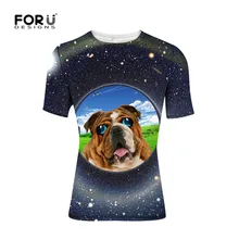 FORUDESIGNS/Новинка, мужские футболки с 3d принтом собаки, уличная полиэстер, быстросохнущая Мужская футболка для спорта, футболки