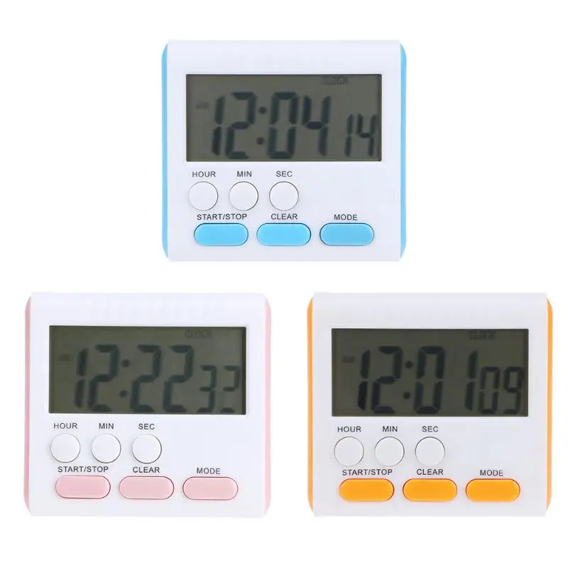 

Multi-function Electric LCD Digital Kitchen Timer Kitchen Countdown Alarm Count Up Down Practical Cooking Timer Alarm Clock