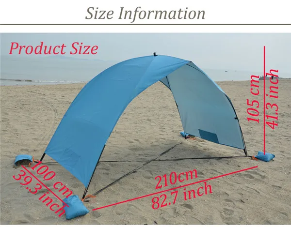 Tenda para Praia Verão ao ar Sombra de Sol Abrigo Livre Lona Strandtent Cabana Acampamento Pesca Toldo Praia Tenda Dossel Sol uv 9 strandtent cabana acampamento pesca toldo toldo praia tenda dossel