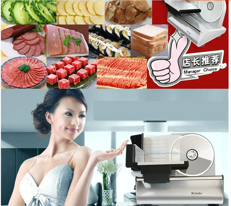 Household electric meat slicer cut beef slices small ...